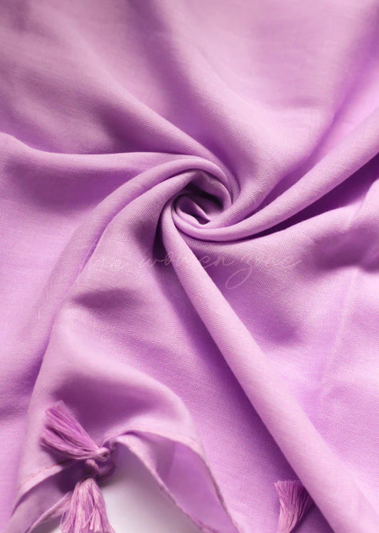 Plain Viscose Hijab with Tassels – Lilac