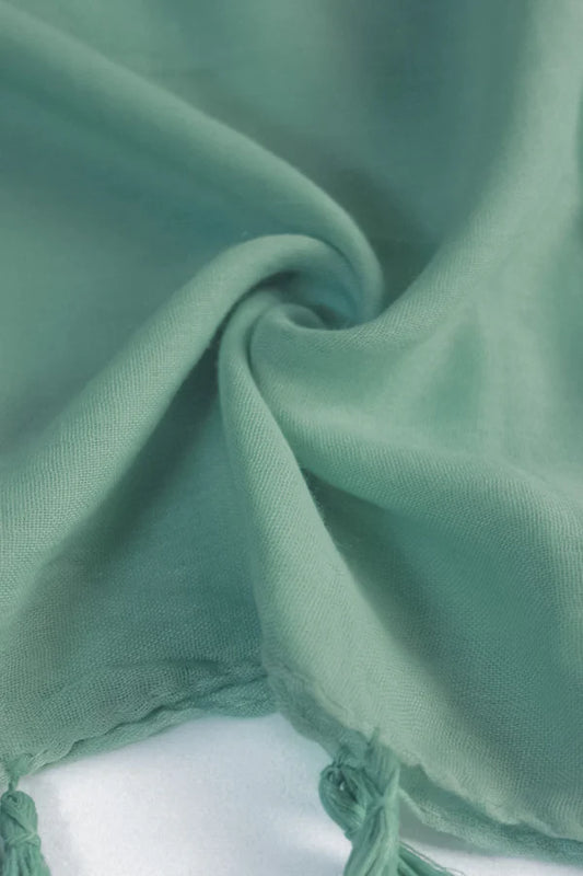 Plain Viscose Hijab with Tassels – Mint