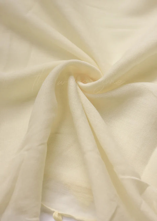 Plain Viscose Hijab with Tassels – Off White