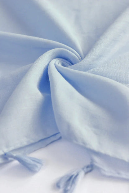 Plain Viscose Hijab with Tassels – Lightweight Everyday Scarf – 72 x 31 Inches
