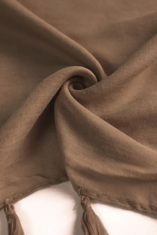 Plain Viscose Hijab with Tassels – Tortilla