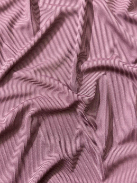 Ribbed Jersey Luxe - UK Quality - Misty Mauve