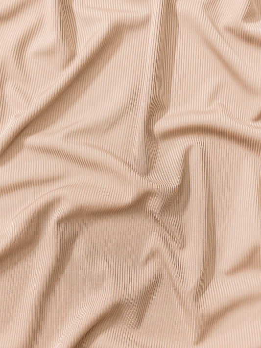 Ribbed Jersey Luxe - UK Quality - Fawn