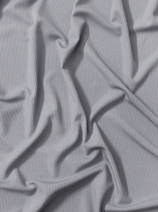 Ribbed Jersey Luxe - UK Quality - Light Gray