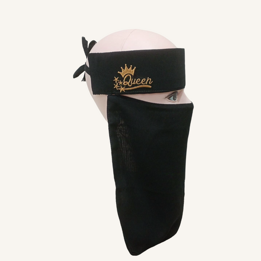 Saudi Embroidery Niqab – Personalized Name Embroidered - Queen