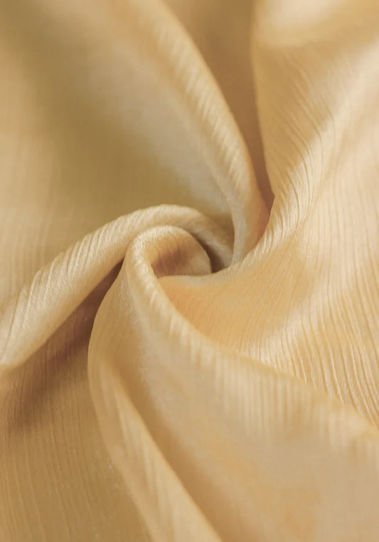 Sheen Hijab – Crinkle Chiffon & Silk Blend - Gold