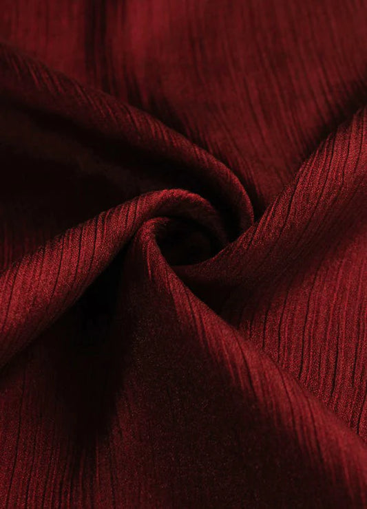 Sheen Hijab – Crinkle Chiffon & Silk Blend - Maroon