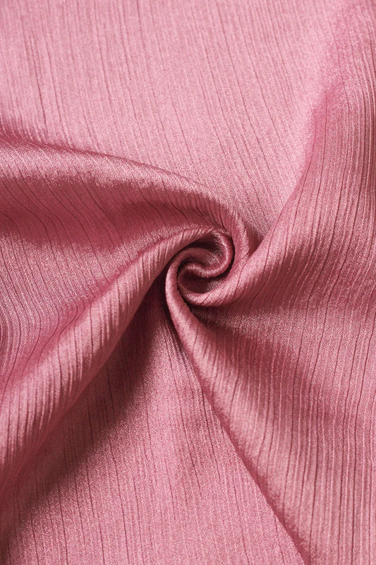 Sheen Hijab – Crinkle Chiffon & Silk Blend - Rose Quartz