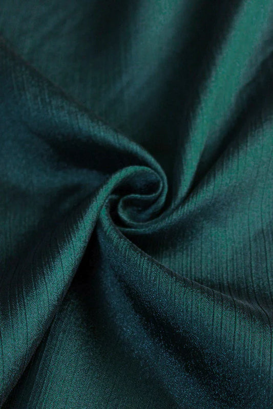 Sheen Hijab – Crinkle Chiffon & Silk Blend - Teal