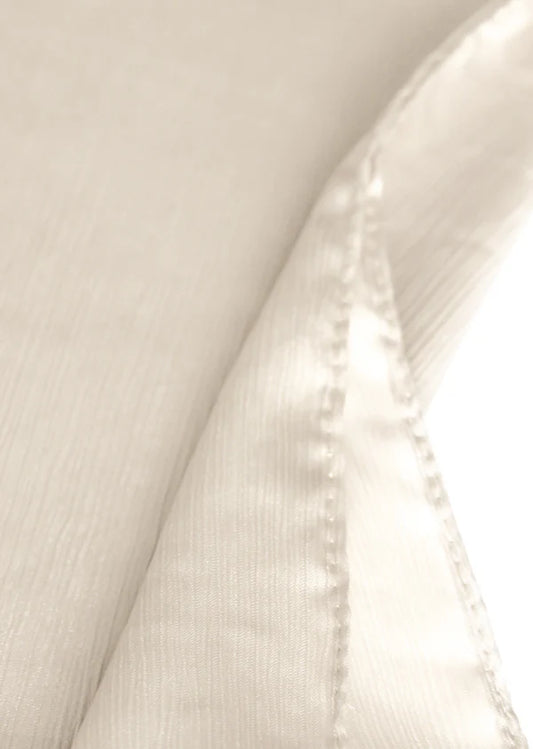 Sheen Luxe Hijab – Crinkle Silk - Cream