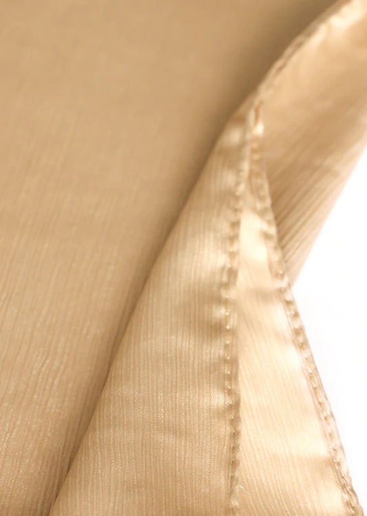 Sheen Luxe Hijab – Crinkle Silk - Light Gold
