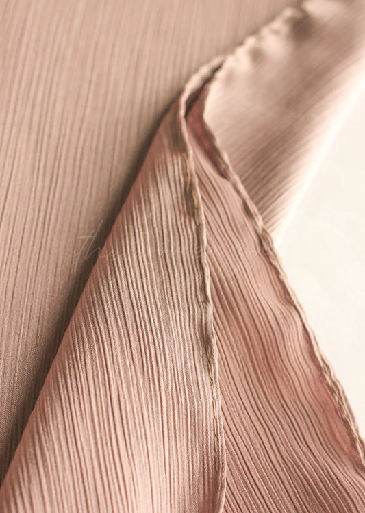 Sheen Luxe Hijab – Crinkle Silk - Nude Pink
