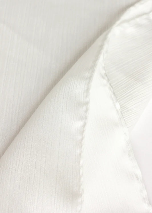 Sheen Luxe Hijab – Crinkle Silk - Pearl White