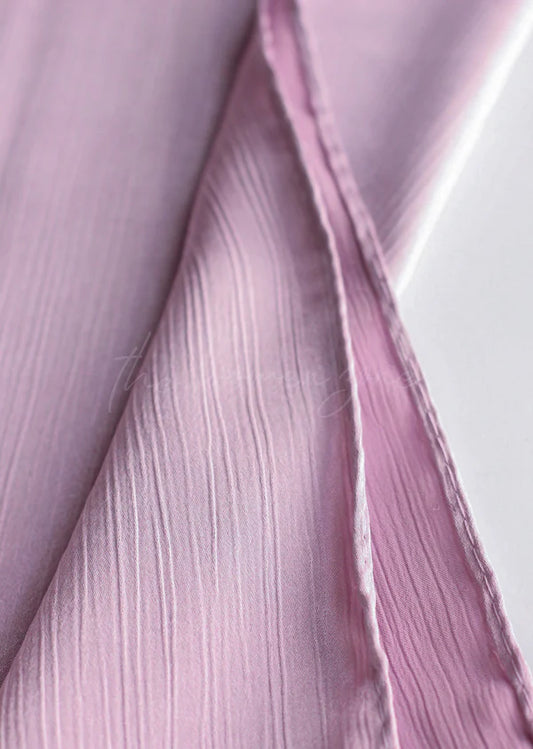 Sheen Luxe Hijab – Crinkle Silk - Petal