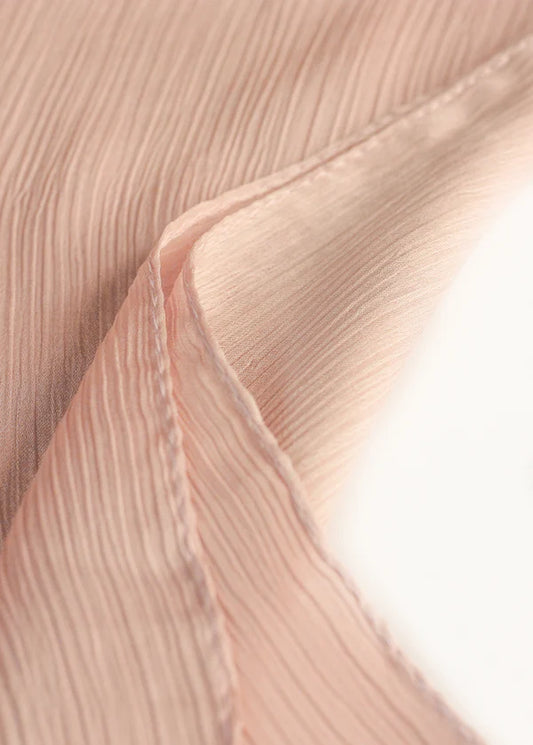 Sheen Luxe Hijab – Crinkle Silk - Skin Pink