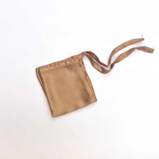 Sheen Tie-back Niqab – Crinkle Chiffon & Silk Half Niqab - Bronze