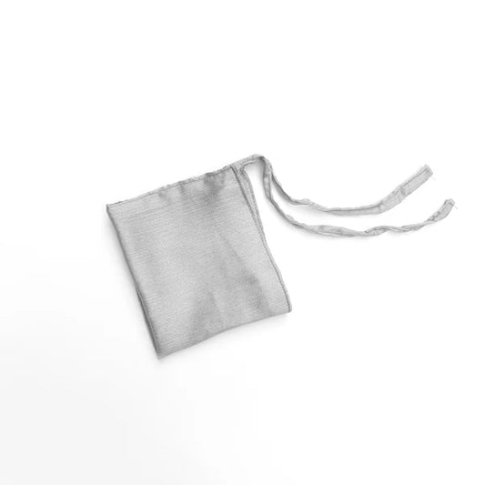 Sheen Tie-back Niqab – Crinkle Chiffon & Silk Half Niqab - Silver