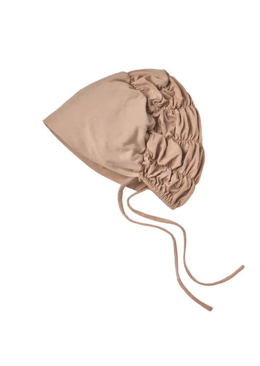 Signature Tie-Back Hijab Cap – Bamboo Jersey Undercap - Beige