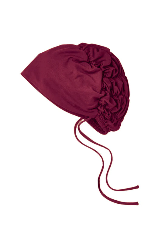 Signature Tie-Back Hijab Cap – Bamboo Jersey Undercap - Maroon