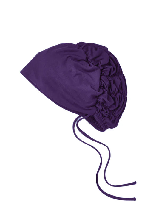 Signature Tie-Back Hijab Cap – Bamboo Jersey Undercap - Purple