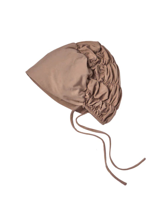 Signature Tie-Back Hijab Cap – Bamboo Jersey Undercap - Tan