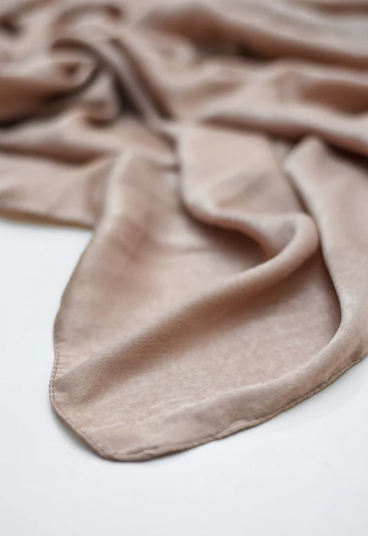 Silken Hijab – Butter Silk - Beige