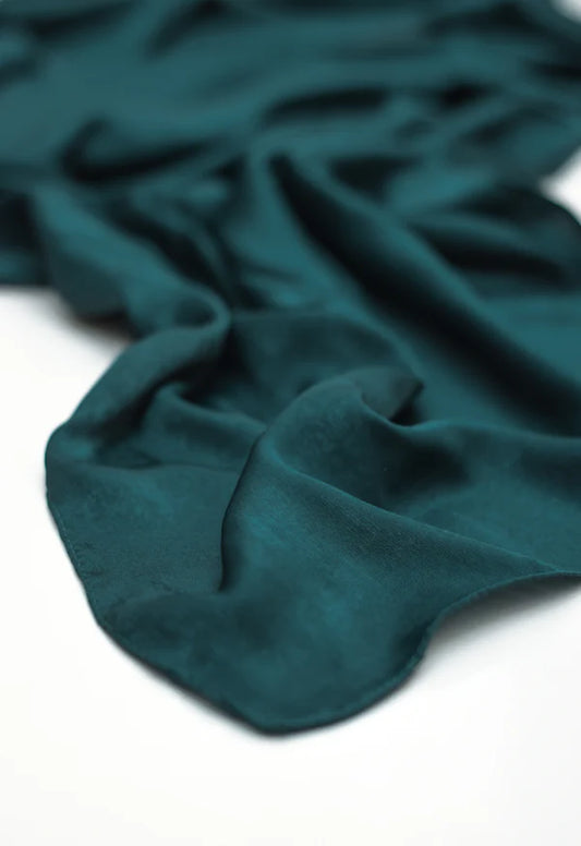 Silken Hijab – Butter Silk - Bottle Green
