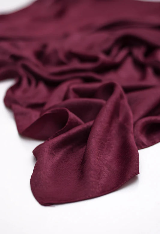 Silken Hijab – Butter Silk - Maroon