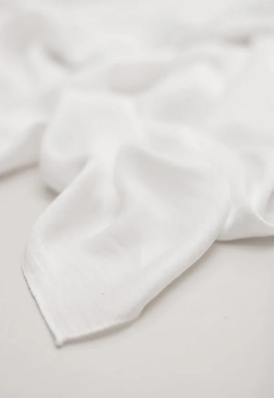 Silken Hijab – Butter Silk - Milky White