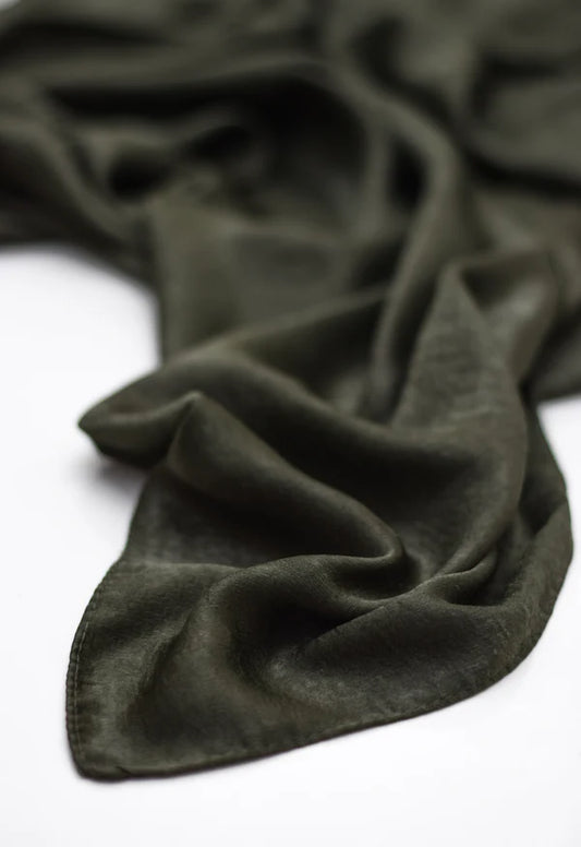 Silken Hijab – Butter Silk - Olive