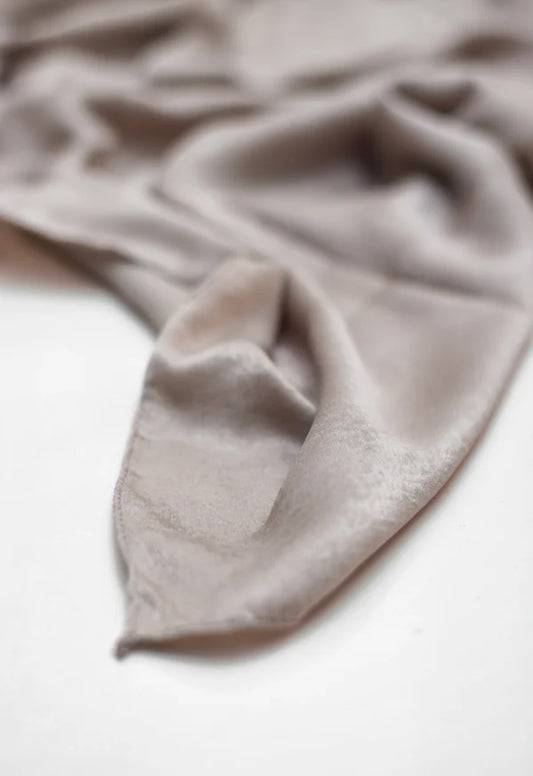 Silken Hijab – Butter Silk - Sand Dust