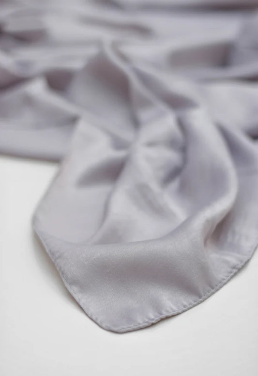 Silken Hijab – Butter Silk - Silver