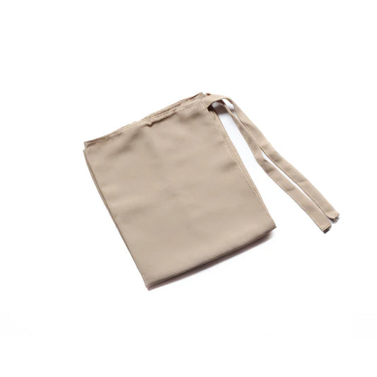 Georgette Tie-back Niqab – Half Niqab with Adjustable Straps - Khaki Beige