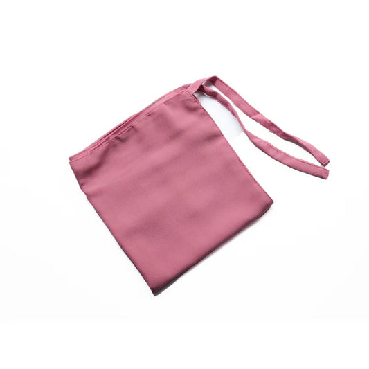 Georgette Tie-back Niqab – Half Niqab with Adjustable Straps - Raspberry Pink