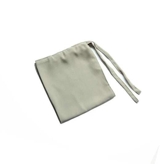Georgette Tie-back Niqab – Half Niqab with Adjustable Straps - Sage Green