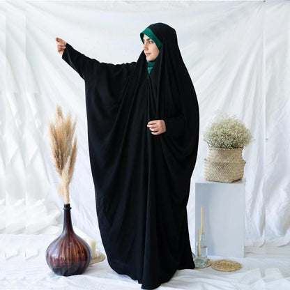 Premium Irani Chadar – Korean Nida, Front Open Full Zip, Elastic & Non-Elastic Options – Black & Jet Black
